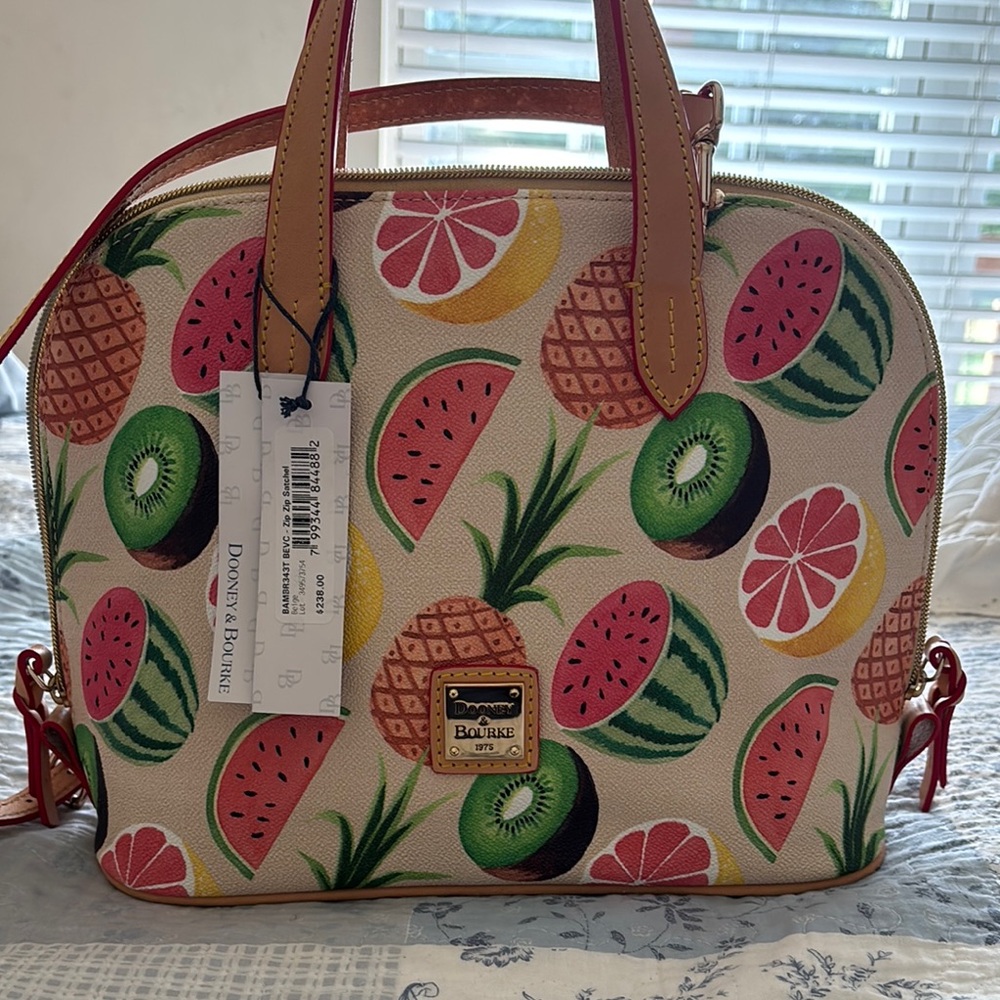 Dooney & Bourke Fruit Print Satchel - Multicolor